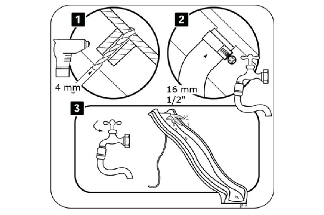 “Rocli” 1.5m High Platform Slide with water feature - GREEN - Image 4